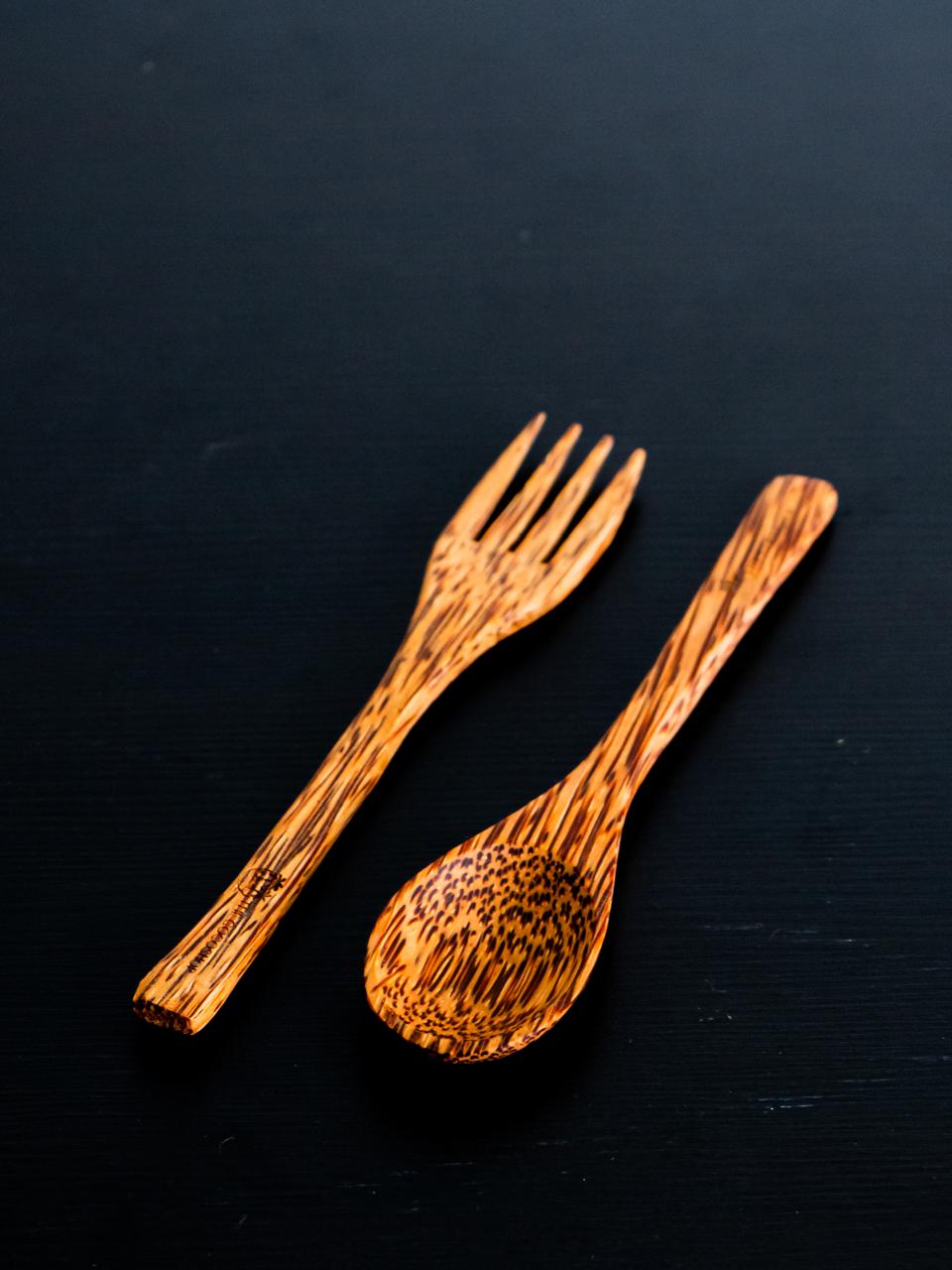The Coconut Wood Spoon & Fork