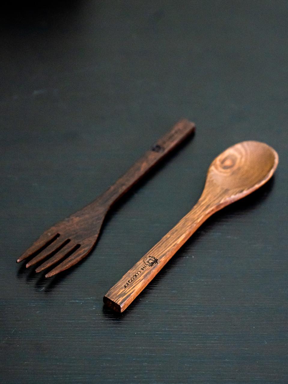 The Wooden Sable Spoon & Fork