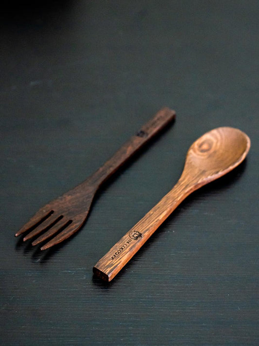 The Wooden Sable Spoon & Fork
