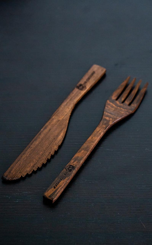 The Wooden Sable Knife & Fork